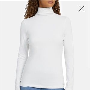 NWT Theory Slim Turtleneck in Pima Cotton Jersey Sz P